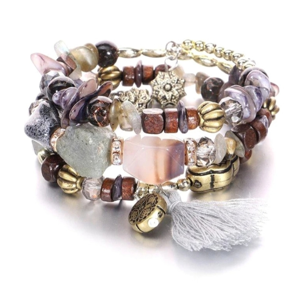 Violet Tri-Layer Bracelet - image 1